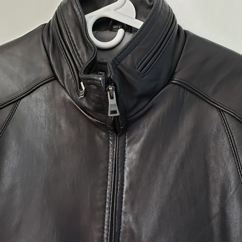 Men's IZOD Black Leather Jacket